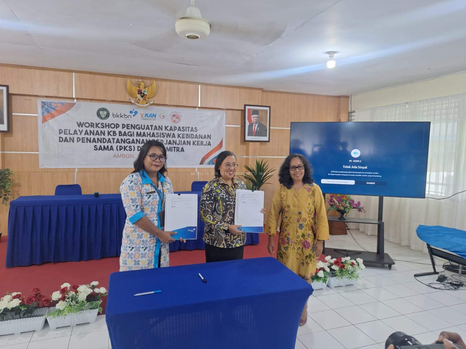 POLTEKKES MALUKU DAN BKKBN PROVINSI MALUKU MENDANDATANGANI PERJANJIAN KERJASAMA